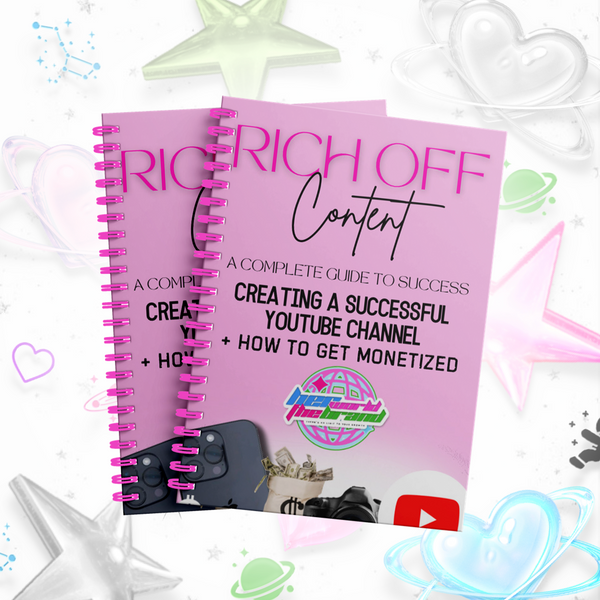 RICH OFF CONTENT- A Complete Guide To Success! YouTube EBOOK & WorkBook Bundle